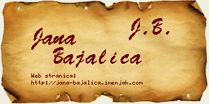 Jana Bajalica vizit kartica